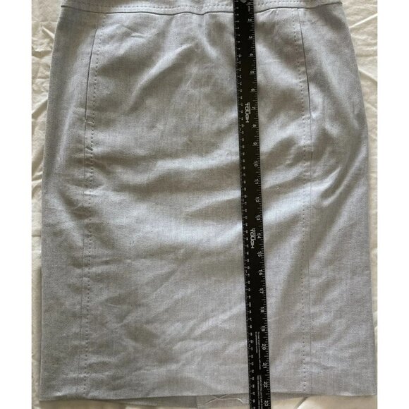 Talbots Womens NWT Linen Blend Soft Chambray Top Stitched Lined Pencil Skirt Sz6 - Picture 12 of 12